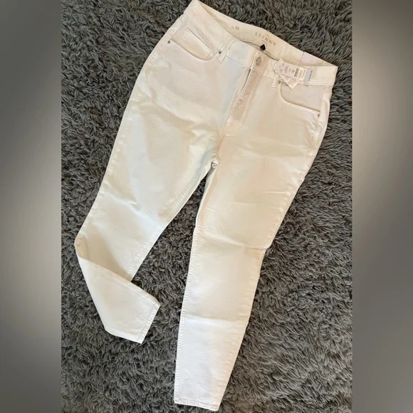 NWT WHBM White Jeans The Skinny High Waist Ankle SZ 10 - Picture 3 of 9